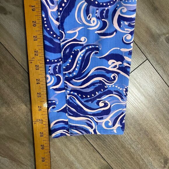 Lilly Pulitzer Ocean Skinny Cropped Pattern Pants Women 6 - Picture 5 of 6